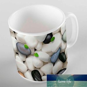 Kupalar beyaz beyaz gri siyah mavi çakıl taşları üzerinde 3d baskı hediye seramik içme suyu ayı kahve fincanı kupa mutfak1 fabrika fiyat uzman tasarım kalite son stil