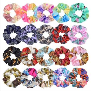 Saç Aksesuarları Çiçek Baskılı Saç Bağları Elastik Vintage Hairbands Kadınlar Scrunchie At Kuyruğu Tutucu Kızlar Headdress 20 Tasarımlar DW5018