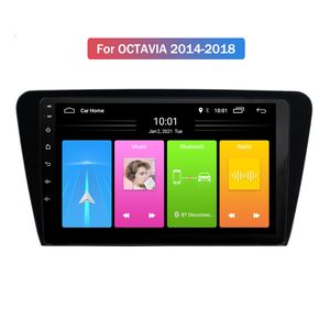 Çizgi Araba DVD Oynatıcı Radyo GPS Navigasyon Baş Ünitesi için VW Octavia 2014-2018