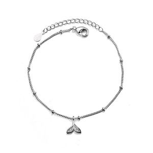 Очарование браслетов романтическая русалка минималистского стиля серебристого браслет для женщин мода