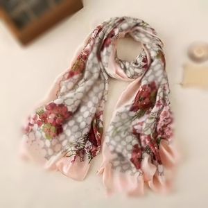 2021 известный дизайнер ms xin design подарочный шарф высокого качества 100% шелковый шарф размер 180x90см
