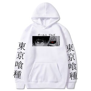 Tokyo Ghoul Anime Kaneki Ken Serin Gözler Hoodie Erkek Kadın Yaratıcı Moda Rahat Kazak Bahar Sokak Giyim Hoodies Tops Y0802 Y0809