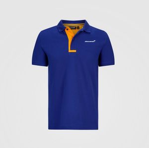 McLaren equipe uniforme lapela camisa f1 séries clássico azul enorme t-shirt polo fórmula 1