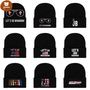 Gitelim Brandon Siyah Örme Şapka Kış Sıcak Harfler Baskılı Moda Tığ Şapka Açık Spor Kayak Cillleri Unisex Beanie Kafatası Caps 591 W