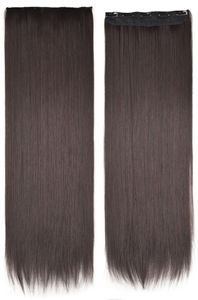 32 inches Clipl in Synthetic Hair Extensions Weft 180g 2 Colors Simulation Human Hairs Bundles 5S2580200