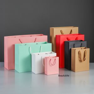 Подарочная упаковка Kraft Paper Party Bage Bags для детей Упаковка с ручкой Сумка Бизнес покупки День рождения Упаковка