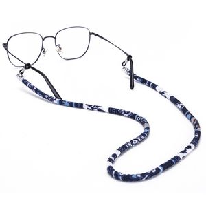 Moda Unisex Mavi ve Beyaz Porselen Serisi Gözlük Naylon Halat Güneş Gözlüğü Boyun Dize Kordon Tutucu Kayışı