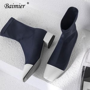 Boots Boimier Роскошные Шелковые Женщины Носок Квадратный Носок Лодыжки для Смешанного Цвета Дизайн Бренд Промолите