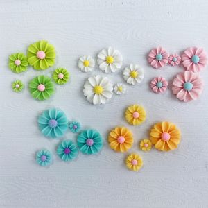 2022 Kleine Gänseblümchen-Blütenaufkleber, Harz-Materialpaket, DIY-Schmuckzubehör, Kopfschmuck, Haarnadel, Nagel-Telefonhülle