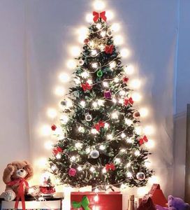 Tapeçaria de árvore de Natal com LED Light String Star Floco de Neve Flanela De Panela Decoração Decoração Presente de Cobertor de Pano para Xmas Aniversário Ano Novo Feriado 78.7x55in
