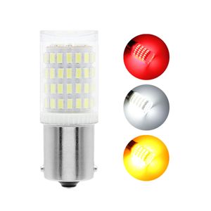 1X 1156 BA15S P21W LED 1157 Bay15D Araba Yedekleme Ters Ampul Fren Işık Dönüş Sinyali Lambası 12 V 3014 80SMD Araba