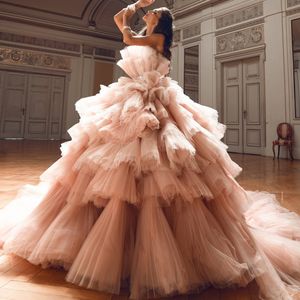 2021 Unique Evening Dresses Robes for Photo Shoot or Baby Shower Tulle Robe Maternity Photoshoot Sheer Puffy Illusion Bathrobes