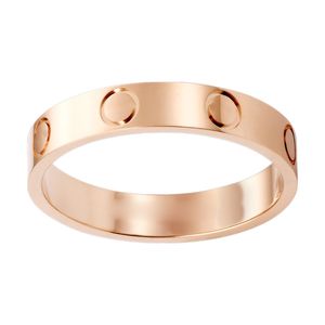 Любовные винтовые кольца мужские кольца классические роскоши дизайнерские украшения женские женские титановые стальные сплава золотая серебряная роза никогда не исчезает не аллергически 4 5 6 мм женские кольца дизайн