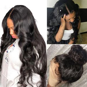 100% Closure Peruca transparente Lace Front perucas de cabelo humano 13x6 180% brasileira Body Wave Lace Frontal peruca com 30 polegadas brasileiro Remy 4x4 encerramento