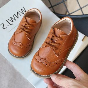 Flat Shoes School Toddler Girls Boys Sneakers Soft Children Dress Spring Autumn Formal Kids Leather For Party