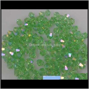 Entrega de gota de j￳ias soltas de cristal 2021 1000pcs/lote verde AB 4mm Luster 5301# Crystals Contas! A21 2HVY6