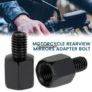 Pair Black Motorcycle Mirror Adapters M10 10MM M8 8MM Rearview Mirrors Conversion Bolt Clockwise Anti-clock Right Left Thread