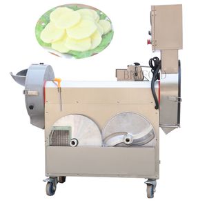 220 V Ticari Otomatik Patlıcan Doğrama Makinesi Salatalık Küp Kesici Meyve ve Sebze Patates Diser 300kg Kapasite