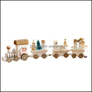 Evento Festive Party Supplies Home Gardenchristmas Wooden Little Train Decoração de Xmas Toys Toys Cute Creative Drop Entrega 2021 SX6BM