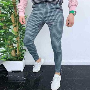 Trendy Erkek Joggers Slim Takımlı Sweatpants Spor Suit Spor Salonu Skinny Ofis Rahat Pantolon Pantolon Sıska Pantolon Y0816