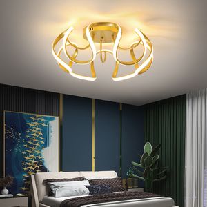 Plafoniere a LED Lampadario Bianco / Nero / Oro per soggiorno Camera da letto Studio Design creativo Apparecchi di illuminazione per interni AC90-260V