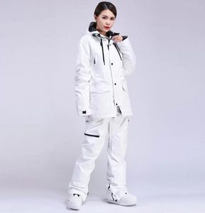 Skijacken Skianzug Damen Winddicht Wasserdicht Wintersport Warm Atmungsaktiv Damen Jacke + Hose Set Damen Snowboardanzüge