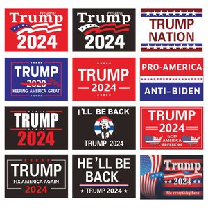 Election Campaign Polyester Jack 36 Styles Trump 2024 Flag 90x150cm Banner for Presidential Rallies