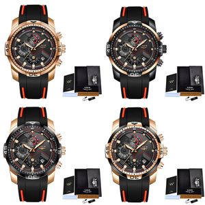 2020 LIGE Sport Watch Men Top Brand Luxury Chronograph Silicone Strap Quartz Mens Watches Waterproof Clock Relogio Masculino+Box X0625