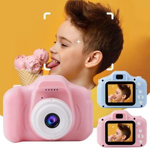 Chargable Dijital Mini Çocuk Kamera 2 inç çizgi film sevimli oyuncaklar açık pografi çocuk doğum günü hediye kameralar için