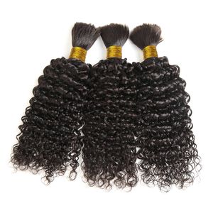 Ali Magic Mongolian Afro Kinky Кудрявые наливные волосы для косы 100G человеческие наливные волосы пучки волос наращивание волос натуральный черный цвет