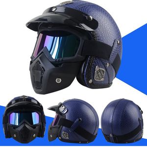 Кожаные мотоциклетные шлемы кожа
