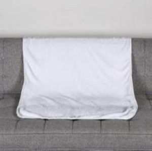 Süblimasyon bebek battaniyeleri 30*40 inç% 100 polyester battaniye sıcak yumuşak kanepe kapağı beyaz boş termal transfer baskısı kundak sargı