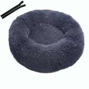 Pet Bed Cat Litter Dog Kennel Plush Round Deep Sleeping Bed Warming With Removable Pad Pet Kennel Removable and Washable Zipper 210915