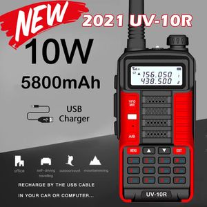 Baofeng Professional Walkie Talkie UV10R 128 каналов VHF UHF Двойная полоса двухсторонняя CB Ham Radio Baofeng UV5R Enhanced UV 10R