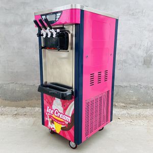 Hot-selling high-quality frozen yogurt ice cream machine 2+1 mixed flavor stainless steel material has a longer service life