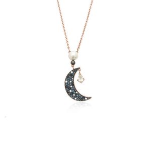 Shi Family Ожерелье Таинственная луна жемчужина романтическая мода звезда универсальная цепь цепи
