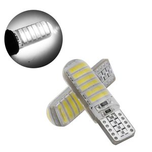 50 adet / grup LED Araba Ampuller Beyaz T10 7020 12SMD Enstrüman Işık Plaka Işıkları Reaying Kapı Dome Lambaları Yedek Ampul 12 V