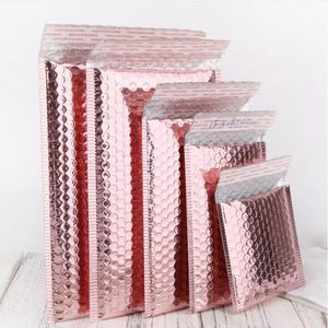 Rose Gold Plastic Bubble Envelopes Bags, Padded Shipping Envelope, Waterproof Bubble Bags