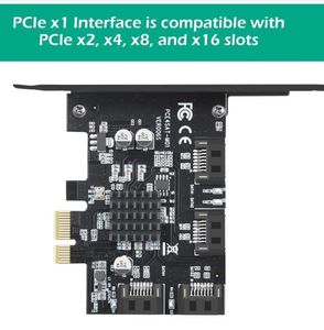 PCI-E para SATA 3 4 Porta 6G Computer Interface Card IPFS Hard Driver 88SE9215 Marvell 88S92xx PCIE 1X 2X 4X 8X 16X WinXP Win7 Win8 Win10 Linux Mac