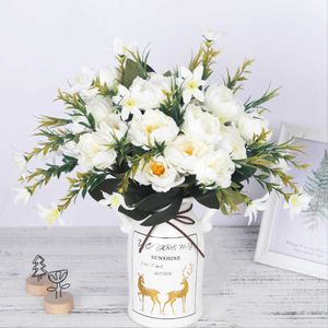 Yapay Peonies Çiçekler Ipek Buket Düğün Dekorasyon için Ucuz Küçük Sahte Çiçekler Ev Dekor DIY Yüksek Kalite Çin Yapımı Y0630