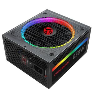 [Plug da UE] Coolmoon 850w PC Power Fonte totalmente modular 80 mais ouro ATX RGB 14cm Smart Control Fan Gaming Computador