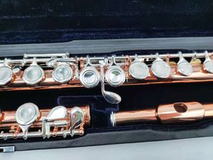 Güzel altın lake muramatsu flüt kapalı delikler bölünmüş e marka 16 anahtar müzik aleti flüt