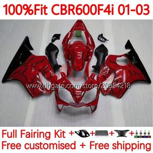 Honda CBR 600 F4I F4I CBR 600CC 01-03 KOMPLİK 137NO.7 CBR600F4I F4 I CBR600 F4I 01 02 03 CBR600FS 2001 2002 2003 OEM Kaplama Kırmızı Siyah