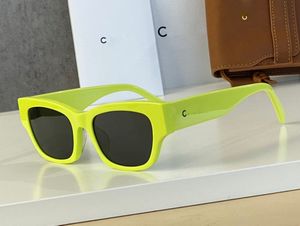 Parlak Sarı Reçeteli Güneş Gözlüğü Tasarımcı Erkek Safir Günlük Stil Gözlük Çerçeve Yüksek Uç Asetat Çerçeveleri UV400 Açık Mekan Plaj Güneşlik Moda Kutu