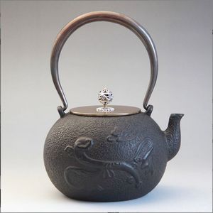Бутылки с водой элегантный пион 1.2L японский высококачественный чугунный чайник индукционная плита чайник с ситечком чайник горшок oolong qingji горшок