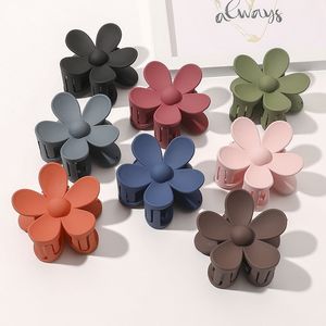 New Cute Candy Colors Big Flower Plastic Hair Clips Hairpins Barrette Headwear for Women Girls Hair Claw Hair Accessories