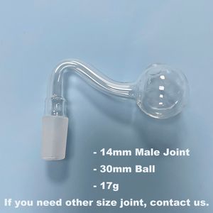 Курительная трубка для масляной горелки с наружным соединением 14 мм - чаша с большой головкой 30 мм
