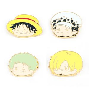 OP Juvenile Manga Enamel Pins Custom Brooches Lapel Badges Classic Anime Cartoon Funny Jewelry Gift for Kids Friends