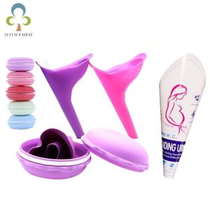 Women Urinal Outdoor Travel Camping Portable Female Urinal Soft Silicone Disposable Paper Urination Device Stand Up Pee