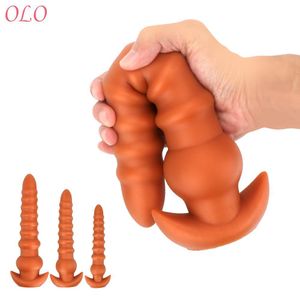 Anus Dilator Sexy Toy для мужчины Super Soft Anal Anal Plug Стимуляция предстательной железы Огромное размер жидкий силиконовый расширение